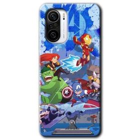 Xiaomi Redmi K40 Pro Avengers Cartoon Baskılı Uyumlu Silikon Kılıf