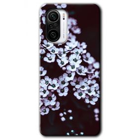 Xiaomi Redmi K40 Pro Beyaz Çiçek Baskılı Uyumlu Silikon Kılıf