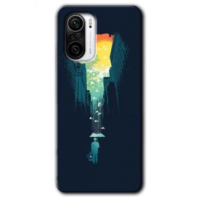 Xiaomi Redmi K40 Pro City Bird Sky Baskılı Uyumlu Silikon Kılıf