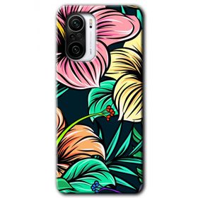 Xiaomi Redmi K40 Pro Çizim Çiçekler Baskılı Uyumlu Silikon Kılıf
