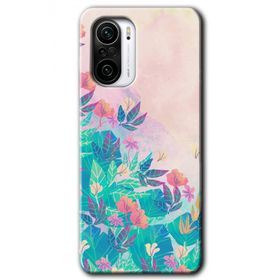 Xiaomi Redmi K40 Pro Çizim Yapraklar Baskılı Uyumlu Silikon Kılıf
