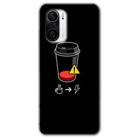 Xiaomi Redmi K40 Pro Coffee Battery Baskılı Uyumlu Silikon Kılıf