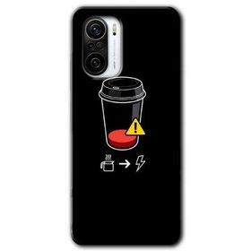 Xiaomi Redmi K40 Pro Coffee Battery Baskılı Uyumlu Silikon Kılıf