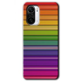 Xiaomi Redmi K40 Pro Colorful Lines Baskılı Uyumlu Silikon Kılıf