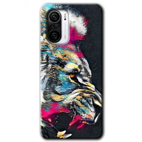 Xiaomi Redmi K40 Pro Colorfull Aslan Baskılı Uyumlu Silikon Kılıf