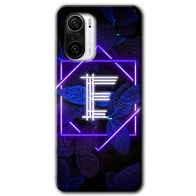 Xiaomi Redmi K40 Pro Dark Neon Yaprak E Harfi Baskılı Uyumlu Silikon Kılıf