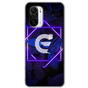 Xiaomi Redmi K40 Pro Dark Neon Yaprak G Harfi Baskılı Uyumlu Silikon Kılıf