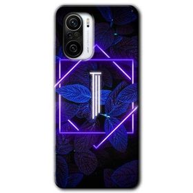 Xiaomi Redmi K40 Pro Dark Neon Yaprak I Harfi Baskılı Uyumlu Silikon Kılıf