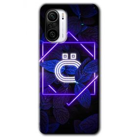 Xiaomi Redmi K40 Pro Dark Neon Yaprak O Harfi Baskılı Uyumlu Silikon Kılıf