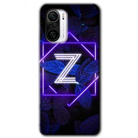 Xiaomi Redmi K40 Pro Dark Neon Yaprak Z Harfi Baskılı Uyumlu Silikon Kılıf