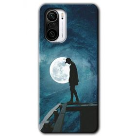 Xiaomi Redmi K40 Pro Dolunay Yalnızlık Baskılı Uyumlu Silikon Kılıf