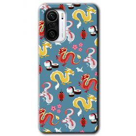 Xiaomi Redmi K40 Pro Funky Dragon Baskılı Uyumlu Silikon Kılıf
