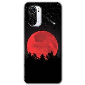 Xiaomi Redmi K40 Pro Kanlı Ay Baskılı Uyumlu Silikon Kılıf