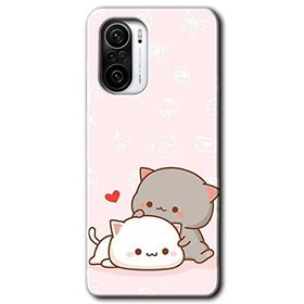 Xiaomi Redmi K40 Pro Kedi Aşkı Baskılı Uyumlu Silikon Kılıf