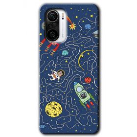 Xiaomi Redmi K40 Pro Kedi Galaksi Baskılı Uyumlu Silikon Kılıf