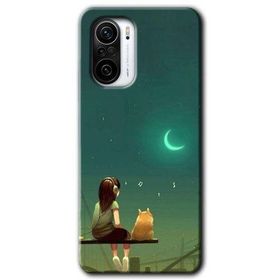 Xiaomi Redmi K40 Pro Kedili Kız Baskılı Uyumlu Silikon Kılıf