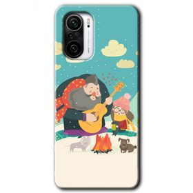 Xiaomi Redmi K40 Pro Kış Pikniği Baskılı Uyumlu Silikon Kılıf