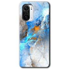 Xiaomi Redmi K40 Pro Mavi Buzul Baskılı Uyumlu Silikon Kılıf