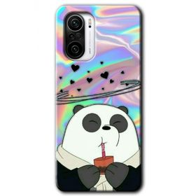 Xiaomi Redmi K40 Pro Milkshake Panda Baskılı Uyumlu Silikon Kılıf