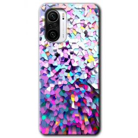 Xiaomi Redmi K40 Pro Mosaic Fragments Colorfull Baskılı Uyumlu Silikon Kılıf