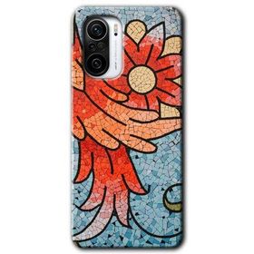 Xiaomi Redmi K40 Pro Mozaik Çiçek Baskılı Uyumlu Silikon Kılıf