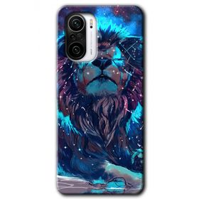 Xiaomi Redmi K40 Pro Neon Aslan Baskılı Uyumlu Silikon Kılıf