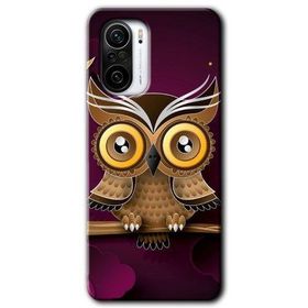 Xiaomi Redmi K40 Pro Owl Bird Branch Baskılı Uyumlu Silikon Kılıf