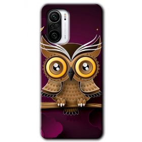 Xiaomi Redmi K40 Pro Owl Bird Branch Baskılı Uyumlu Silikon Kılıf