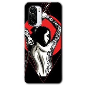 Xiaomi Redmi K40 Pro Samurai Girl Baskılı Uyumlu Silikon Kılıf