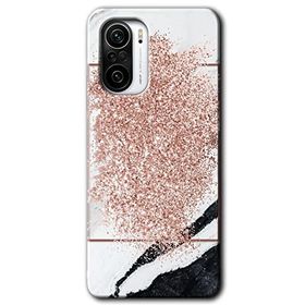 Xiaomi Redmi K40 Pro Simli Mermer Baskılı Uyumlu Silikon Kılıf