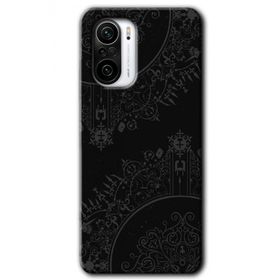 Xiaomi Redmi K40 Pro Siyah Mandala Baskılı Uyumlu Silikon Kılıf