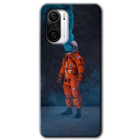 Xiaomi Redmi K40 Pro Smoke Astronot Baskılı Uyumlu Silikon Kılıf
