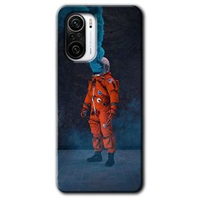Xiaomi Redmi K40 Pro Smoke Astronot Baskılı Uyumlu Silikon Kılıf