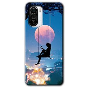 Xiaomi Redmi K40 Pro Yalnız Kadın Baskılı Uyumlu Silikon Kılıf