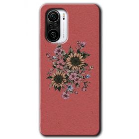 Xiaomi Redmi K40 Retro Çiçek Baskılı Uyumlu Silikon Kılıf
