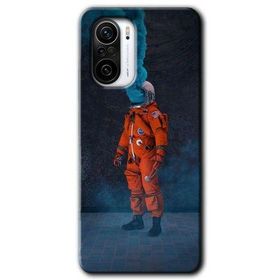 Xiaomi Redmi K40 Smoke Astronot Baskılı Uyumlu Silikon Kılıf