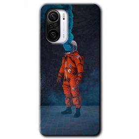 Xiaomi Redmi K40 Smoke Astronot Baskılı Uyumlu Silikon Kılıf