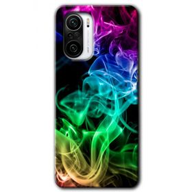 Xiaomi Redmi K40 Smoke Colorful Baskılı Uyumlu Silikon Kılıf