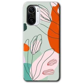 Xiaomi Redmi K40 Vektör Çiçekler Baskılı Uyumlu Silikon Kılıf