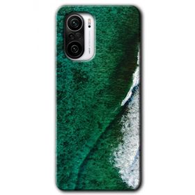 Xiaomi Redmi K40 Yeşil Okyanus Baskılı Uyumlu Silikon Kılıf