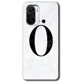 Xiaomi Redmi Mi 11I Beyaz Mermer Desenli O Harfi Baskılı Uyumlu Silikon Kılıf