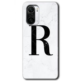 Xiaomi Redmi Mi 11I Beyaz Mermer Desenli R Harfi Baskılı Uyumlu Silikon Kılıf
