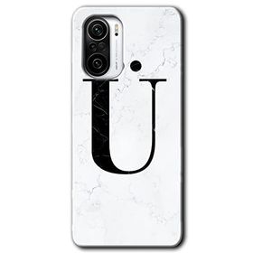 Xiaomi Redmi Mi 11I Beyaz Mermer Desenli Ü Harfi Baskılı Uyumlu Silikon Kılıf