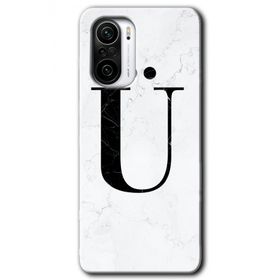 Xiaomi Redmi Mi 11I Beyaz Mermer Desenli Ü Harfi Baskılı Uyumlu Silikon Kılıf