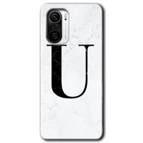 Xiaomi Redmi Mi 11I Beyaz Mermer Desenli Ü Harfi Baskılı Uyumlu Silikon Kılıf