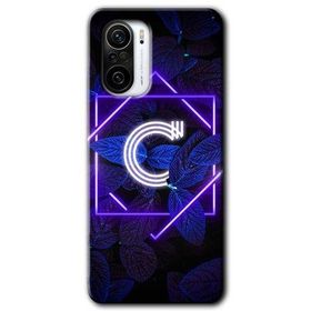 Xiaomi Redmi Mi 11I Dark Neon Yaprak Ç Harfi Baskılı Uyumlu Silikon Kılıf