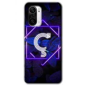Xiaomi Redmi Mi 11I Dark Neon Yaprak Ç Harfi Baskılı Uyumlu Silikon Kılıf