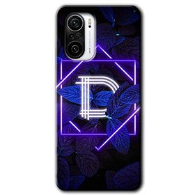 Xiaomi Redmi Mi 11I Dark Neon Yaprak D Harfi Baskılı Uyumlu Silikon Kılıf