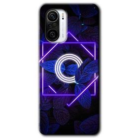 Xiaomi Redmi Mi 11I Dark Neon Yaprak O Harfi Baskılı Uyumlu Silikon Kılıf