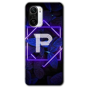 Xiaomi Redmi Mi 11I Dark Neon Yaprak P Harfi Baskılı Uyumlu Silikon Kılıf